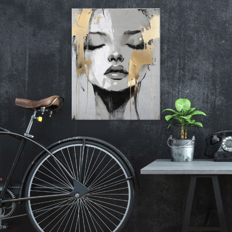 Canvasbillede WALLARENA 120x80 cm til soveværelse, stue og køkken – abstrakt kvinde, 1 stk.