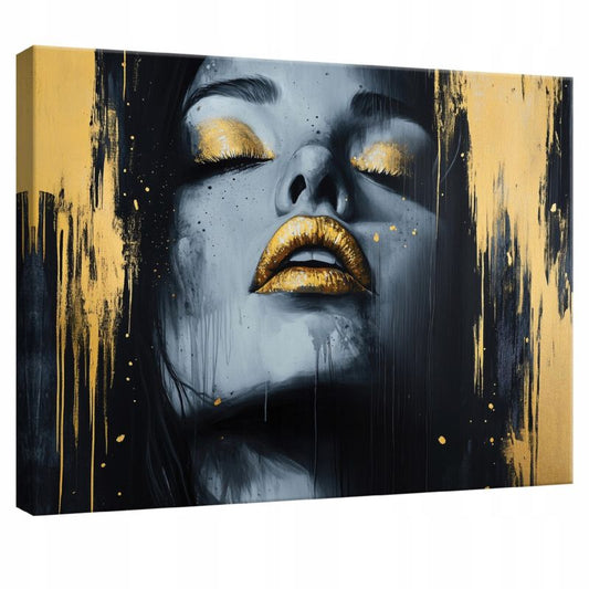 Vægmaleri på lærred WALLARENA 120x80 cm til soveværelse, stue og køkken – abstrakt kvinde, 1 stk.