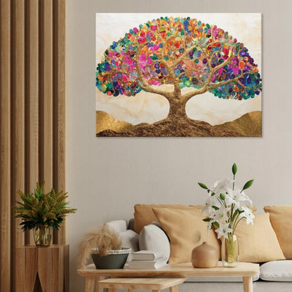 Vægmaleri på lærred WALLARENA 60x40 cm til stue, soveværelse og køkken – abstrakt design, 1 stk.