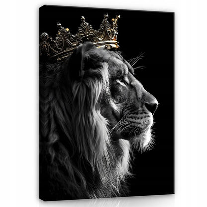 Canvasbillede WALLARENA 60x40 cm til stue, soveværelse og køkken - Løve motiv, motiverende - 1 stk.