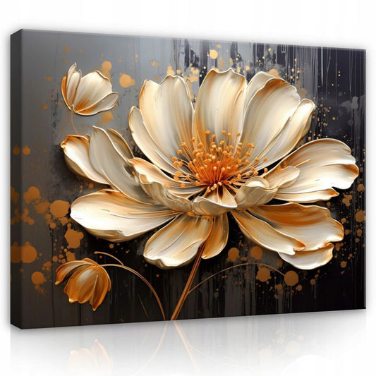 Canvasbillede WALLARENA 60x40 cm til soveværelse og stue – abstrakte blomster, 1 stk.
