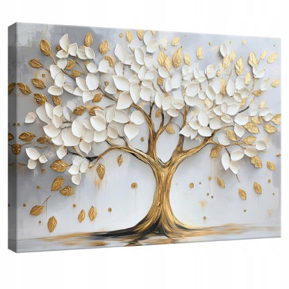 Vægmaleri på lærred WALLARENA 60 x 40 cm til soveværelse, stue og køkken – abstrakt træ, 1 stk.