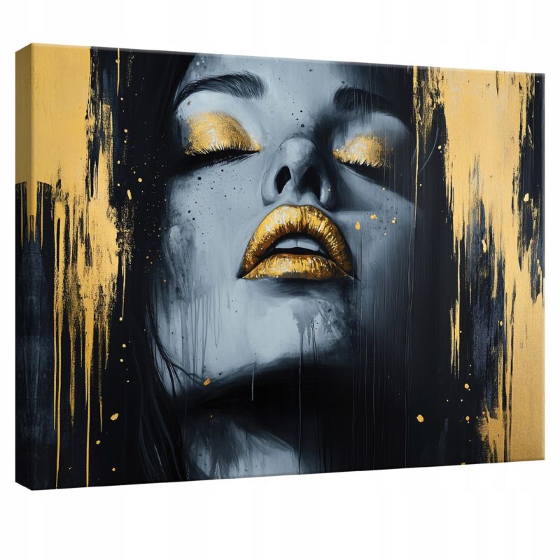 Vægmaleri på lærred WALLARENA 60 x 40 cm til soveværelse, stue og køkken - abstrakt kvinde, 1 stk.