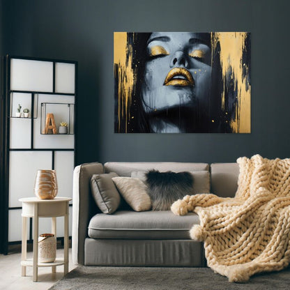 Vægmaleri på lærred WALLARENA 60 x 40 cm til soveværelse, stue og køkken - abstrakt kvinde, 1 stk.