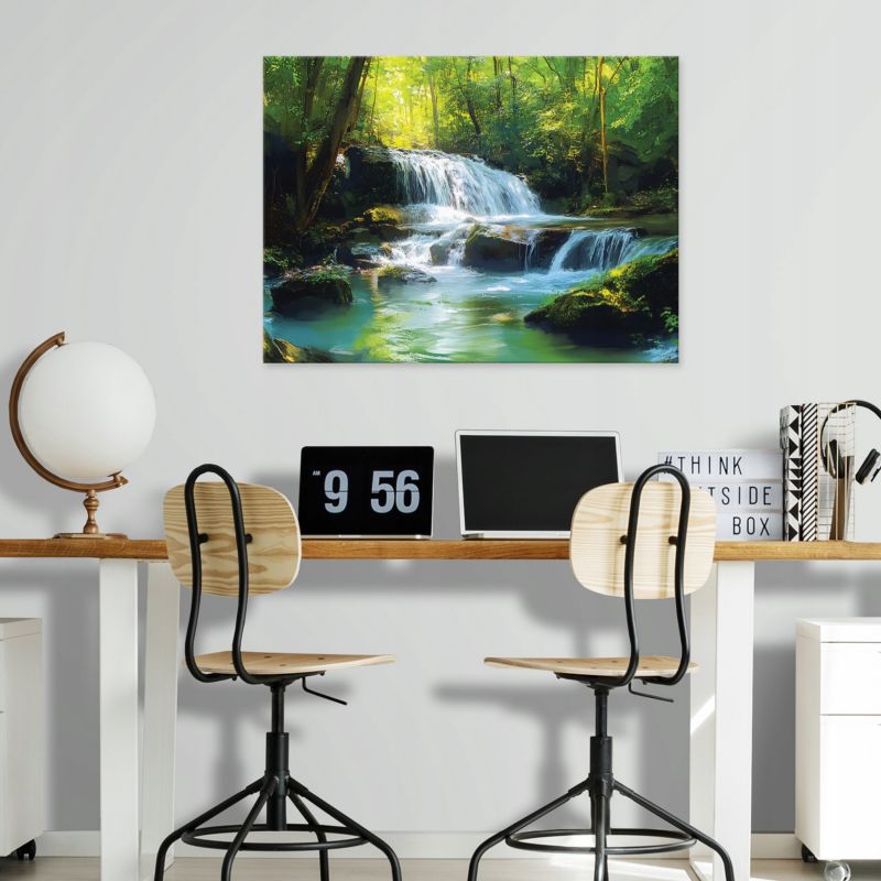 Canvasbillede WALLARENA 60 x 40 cm til soveværelse, stue og køkken – Vandfald natur, 1 stk.
