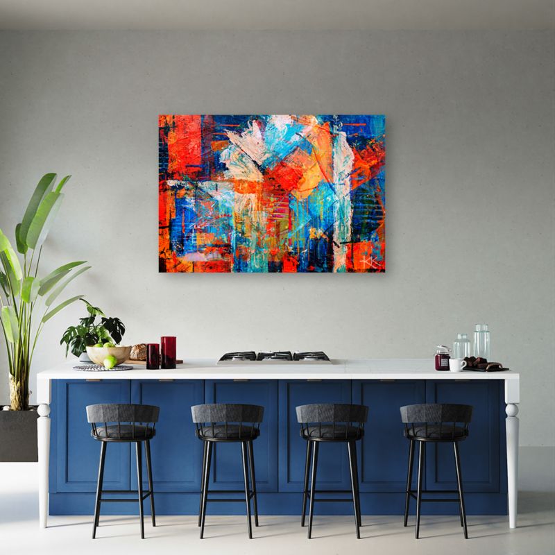 Moderne vægmaleri Feeby Abstrakt Farverig 120x80 cm 1 stk