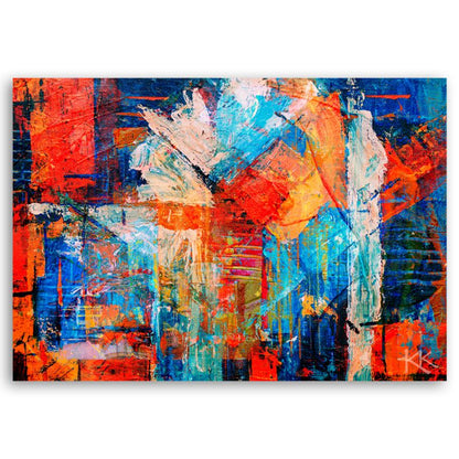 Moderne vægmaleri Feeby Abstrakt Farverig 120x80 cm 1 stk