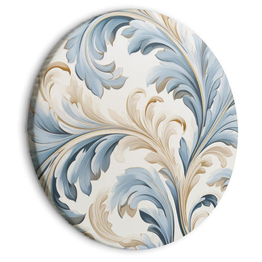 Ovalt billede Artgeist barokornamenter 80 x 80 cm italiensk lærred 1 stk