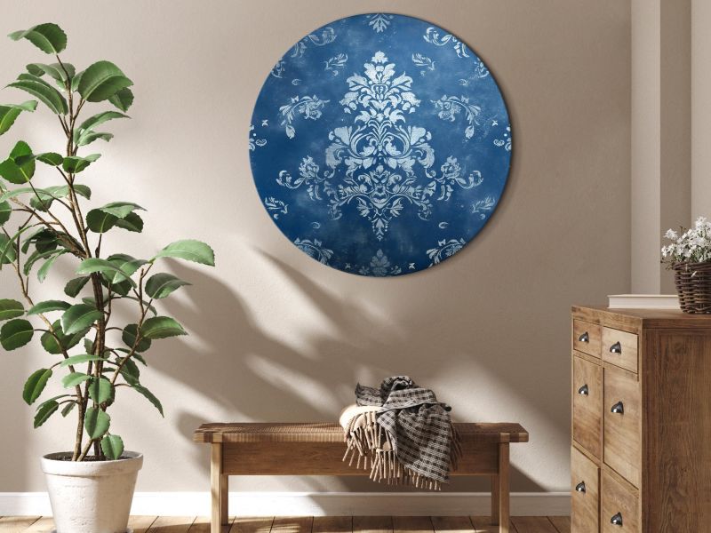 Ovalt billede Artgeist Ornament retro 40 x 40 cm italiensk lærred 1 stk
