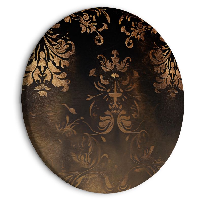 Ovalt billede Artgeist barokornamenter 80 x 80 cm italiensk lærred 1 stk