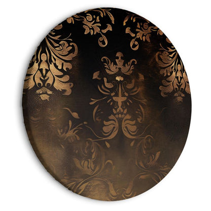 Ovalt billede Artgeist barokornamenter 80 x 80 cm italiensk lærred 1 stk