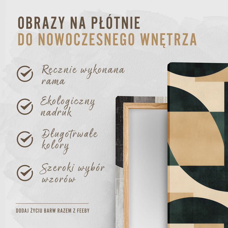 Religiøst billede til stue og soveværelse Feeby Jezu Ufam Tobie 80x120 cm 1 stk