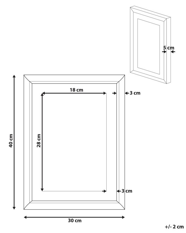 Areza rektangulært billede i ramme 30 x 40 cm abstrakt farverigt 1 stk.