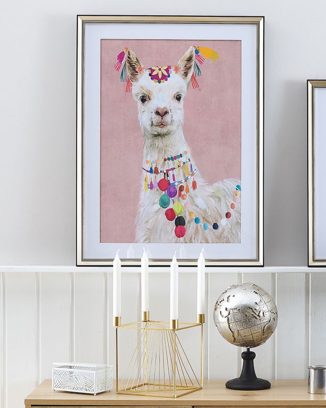 Billede i ramme Balala rektangulær 30 x 40 cm dyremotiv pink 1 stk.