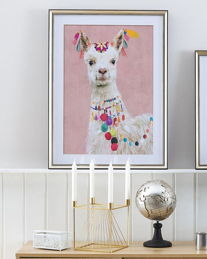 Billede i ramme Balala rektangulært 60 x 80 cm dyremotiv pink 1 stk.