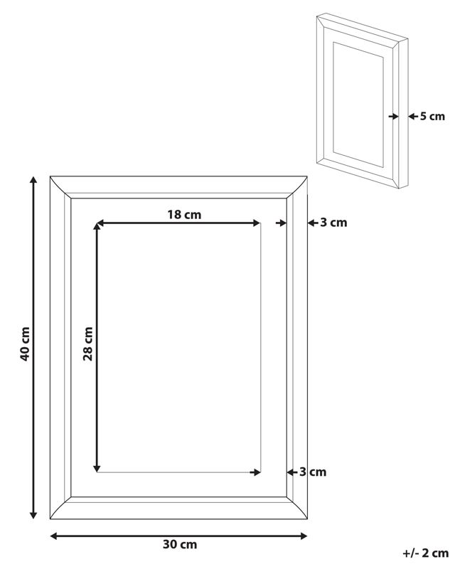 Ferate rektangulært billede i ramme 30 x 40 cm abstrakt blå 1 stk.