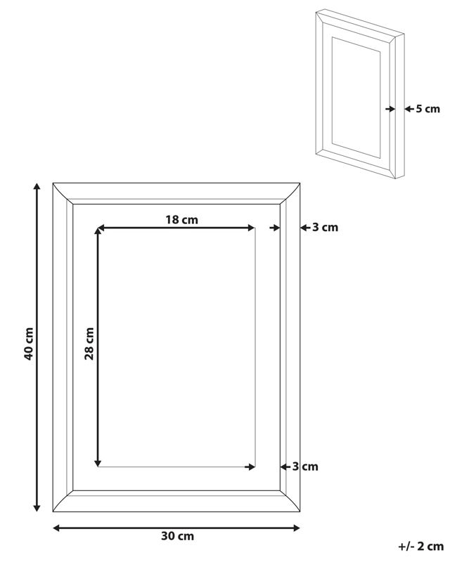 Hidmo rektangulært billede i ramme 30 x 40 cm abstrakt grå 1 stk.
