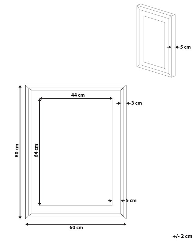 Hidmo rektangulært billede i ramme 60 x 80 cm abstrakt grå 1 stk.