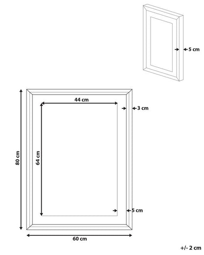 Hidmo rektangulært billede i ramme 60 x 80 cm abstrakt grå 1 stk.