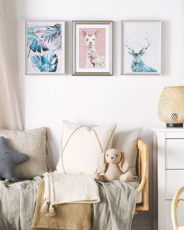 Kayes rektangulært billede i ramme 30 x 40 cm Dyremotiv Blå 1 stk.