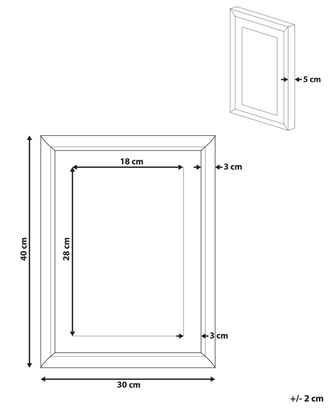 Kayes rektangulært billede i ramme 30 x 40 cm Dyremotiv Blå 1 stk.