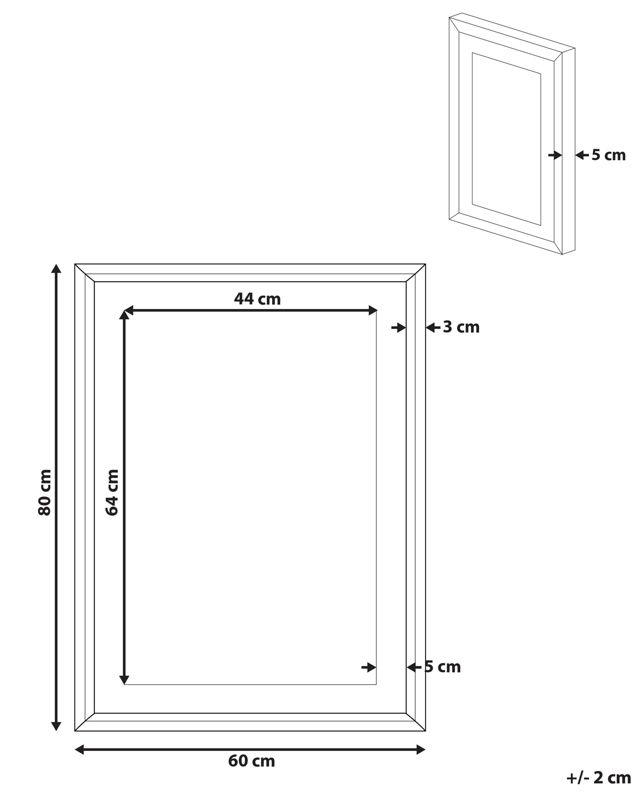 Kayes rektangulært maleri i ramme 60 x 80 cm med dyremotiv i blå nuancer, 1 stk.