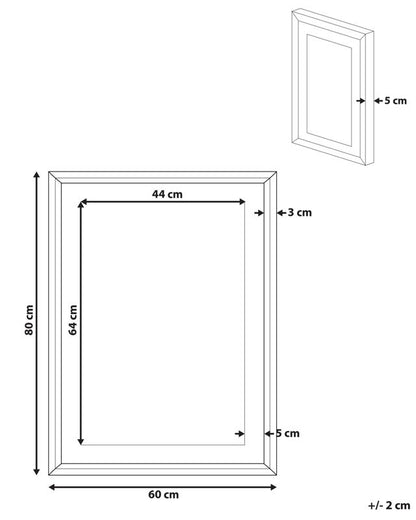 Kayes rektangulært maleri i ramme 60 x 80 cm med dyremotiv i blå nuancer, 1 stk.