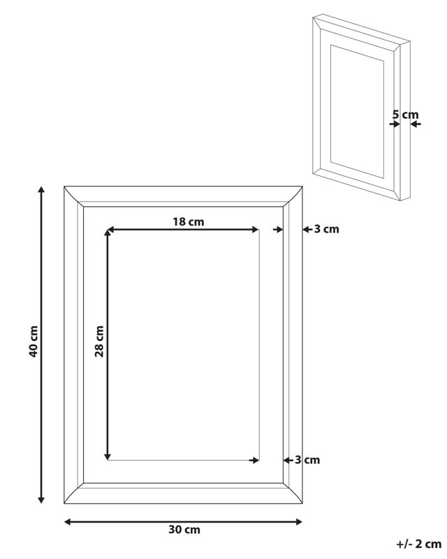 Billede i ramme Touba rektangulært 30 x 40 cm abstrakt blå 1 stk.