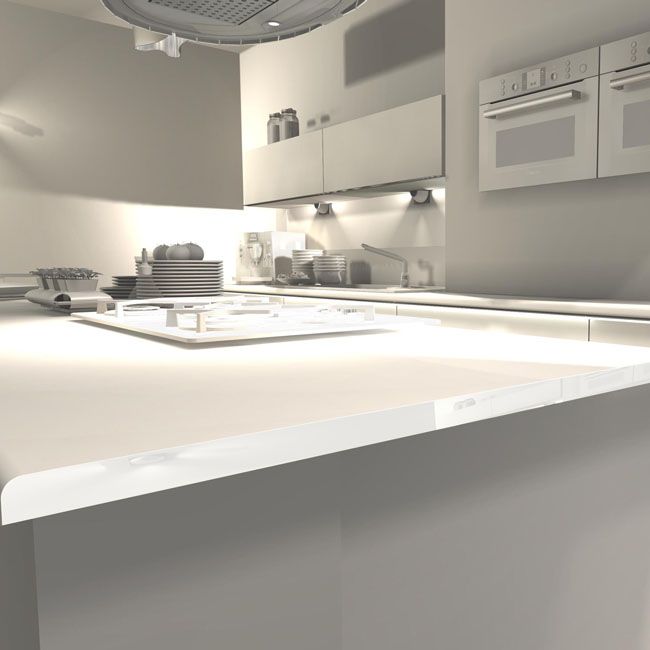 Biuro Styl 074W bordkant 32 mm hvid 0,61 m