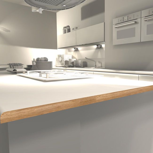 Kantliste til bordplade Biuro Styl med lim 32 mm egetræ faro 0,61 m