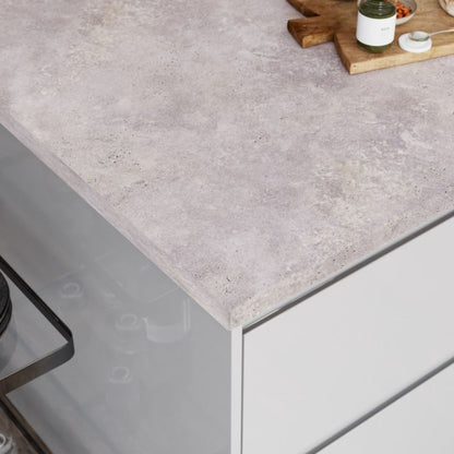 Kantbånd til Bordplade Hole Concrete 1x42x3000 mm Grå | 5063022615343