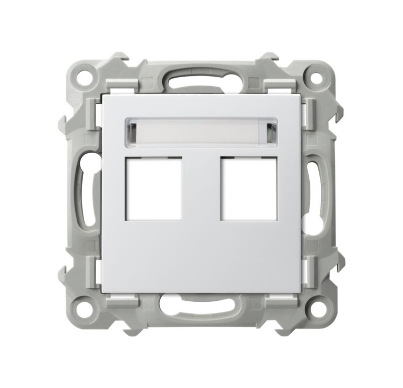 Ospel Szafir hvid indbygningsramme til stikkontakt