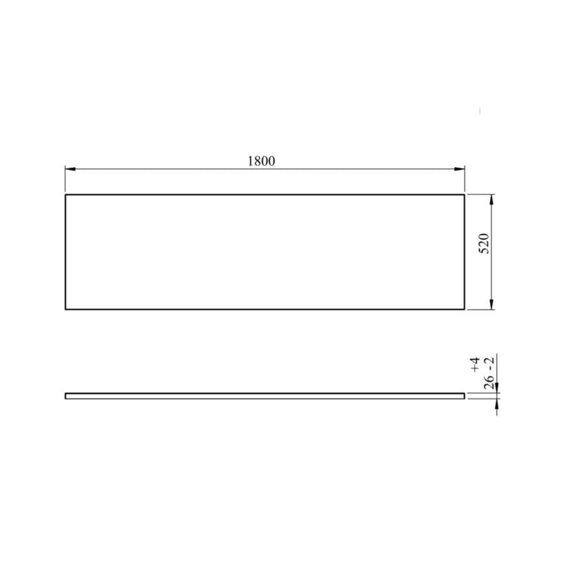 Cavally badekarsfront 180 cm
