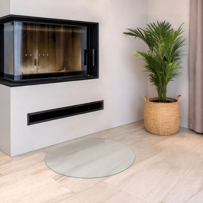Gulvplade Rund Ø60 cm Frostet Glas 4 mm | 4071212900224