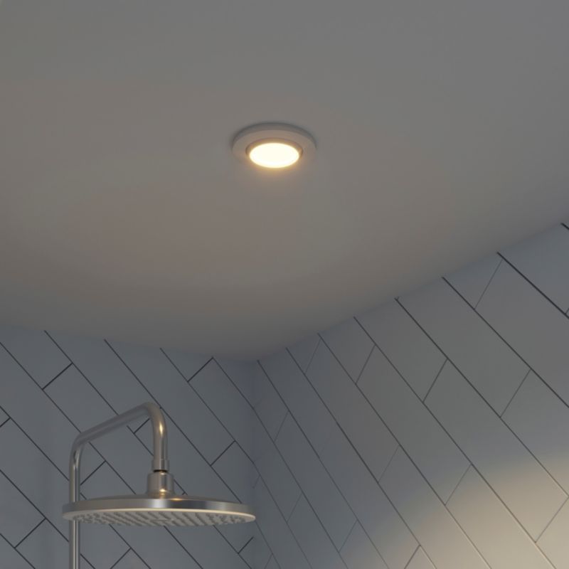 GoodHome Burnell LED-indbygningsspot 450 lm IP65 2700 K hvid