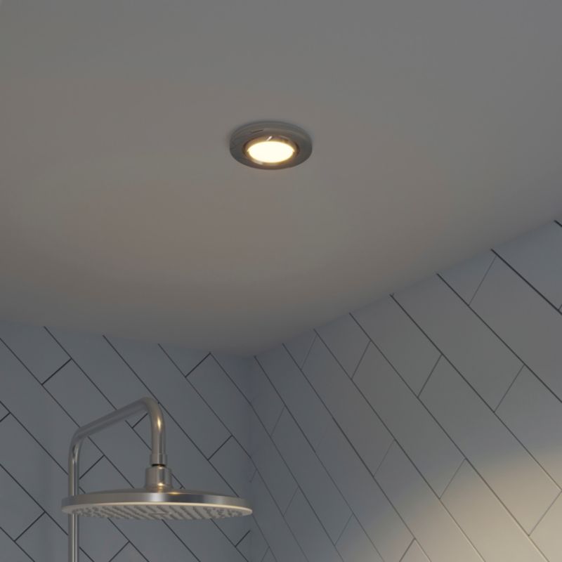 GoodHome Burnell LED-indbygningsspot 450 lm IP65 2700 K krom