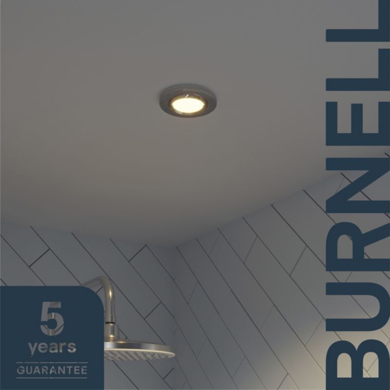 GoodHome Burnell indbygningsspot 450 lm IP65 2700 K krom