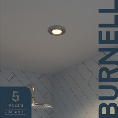 GoodHome Burnell LED-indbygningsspot 450 lm IP65 2700 K krom