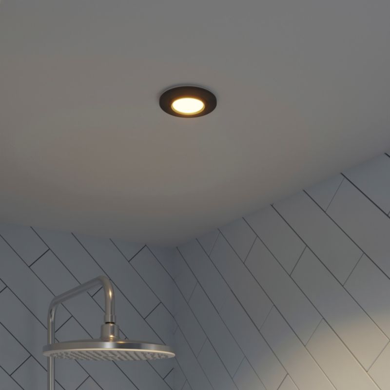 GoodHome Burnell LED-indbygningsspot 450 lm IP65 2700 K sort