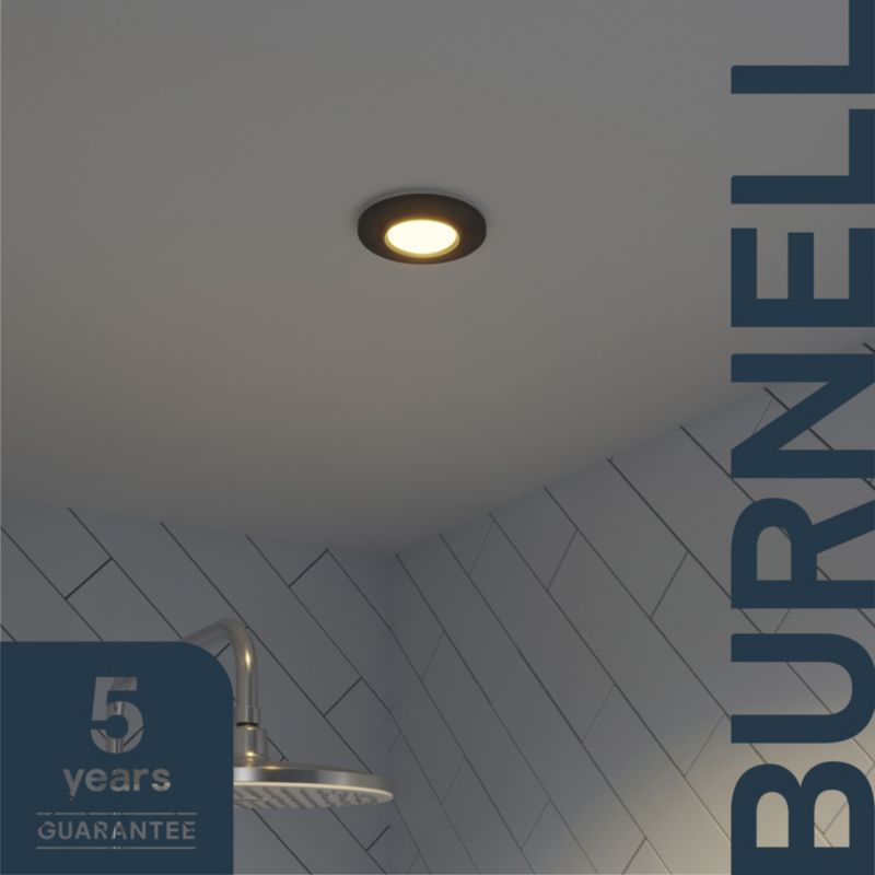 GoodHome Burnell LED-indbygningsspot 450 lm IP65 2700 K sort