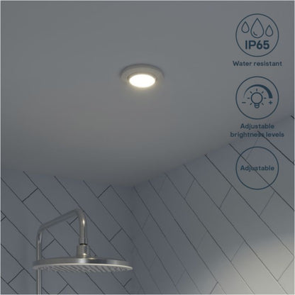 GoodHome Burnell LED-indbygningsspot 450 lm IP65 4000 K hvid