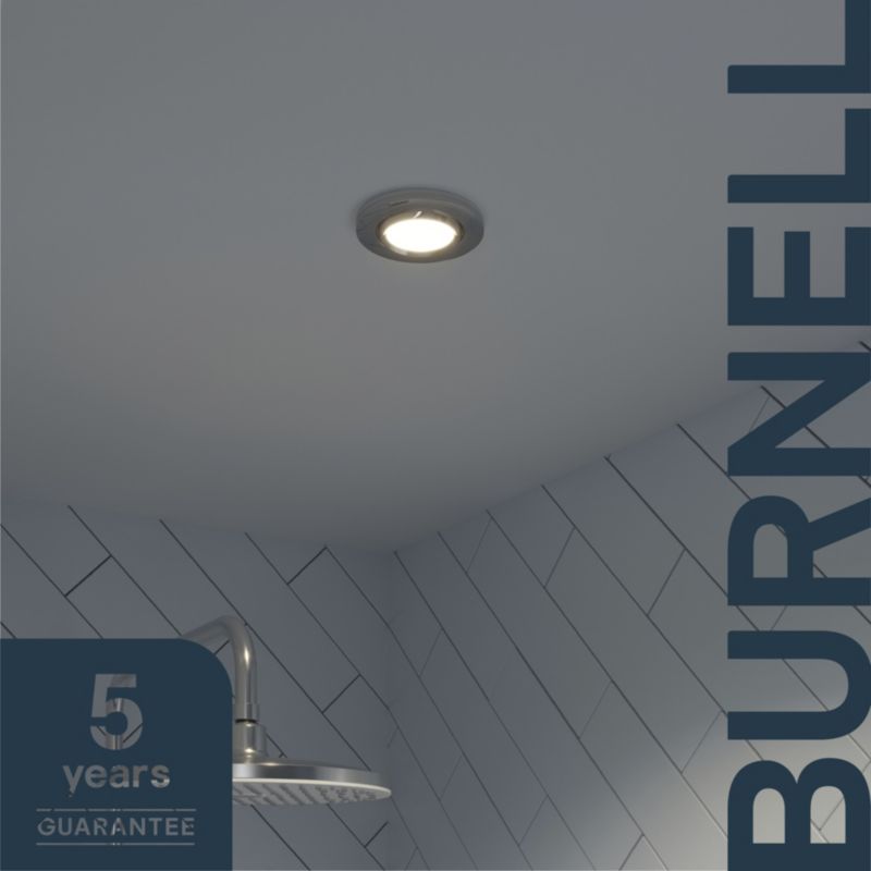 GoodHome Burnell LED-indbygningsspot 450 lm IP65 4000 K krom