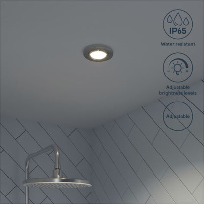 GoodHome Burnell LED-indbygningsspot 450 lm IP65 4000 K krom