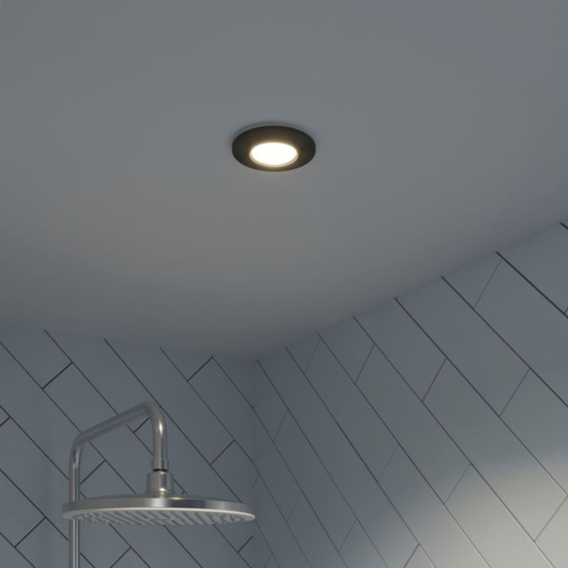 GoodHome Burnell LED-indbygningsspot 450 lm IP65 4000 K sort