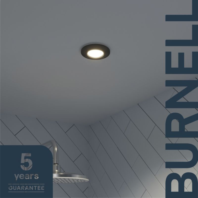 GoodHome Burnell LED-indbygningsspot 450 lm IP65 4000 K sort