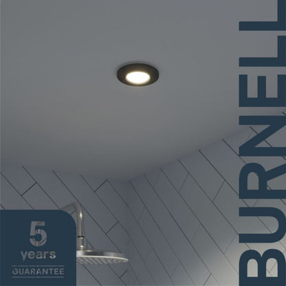 GoodHome Burnell LED-indbygningsspot 450 lm IP65 4000 K sort