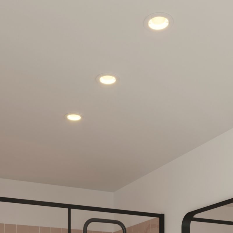 GoodHome Caius indbygningsspot 345 lm IP44 2700 K hvid 3 stk.