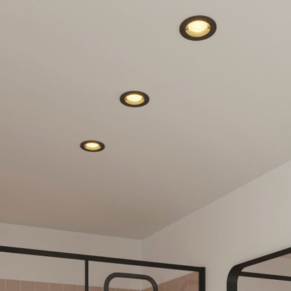 GoodHome Caius indbygningsspot 345 lm IP44 2700 K sort 3 stk.