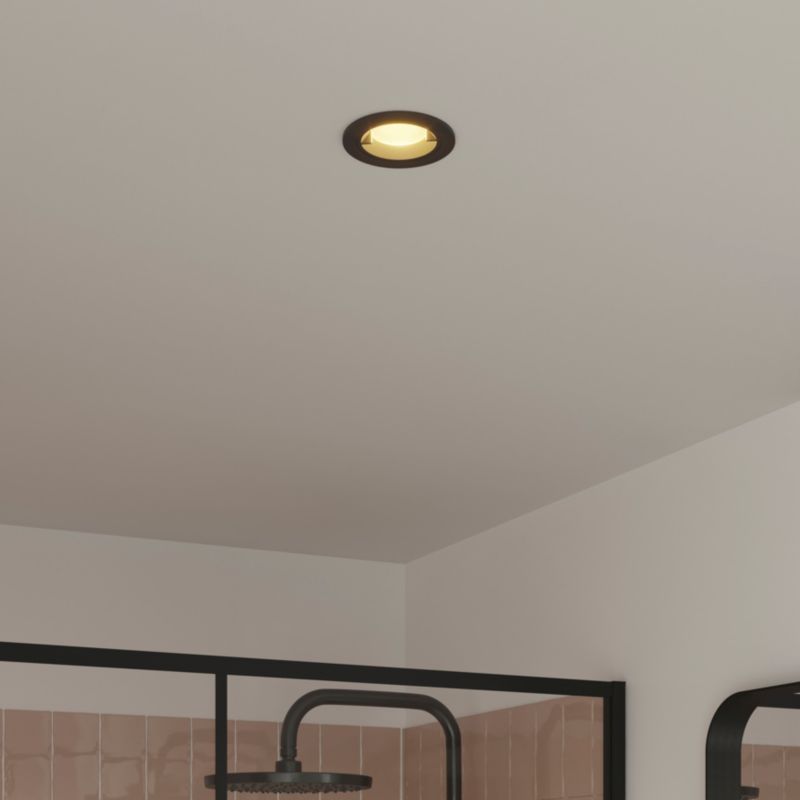 GoodHome Caius indbygningsspot 345 lm IP44 2700 K mat-sort