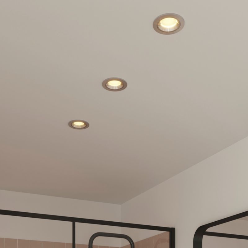 GoodHome Caius indbygningsspot 345 lm IP44 2700 K sølv 3 stk.